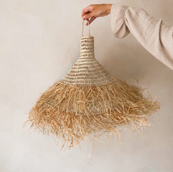 Lampenkap palmblad/raffia Ø 50 cm